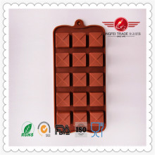 2015 de alta qualidade popular quadrado silicone chocolate bakeware